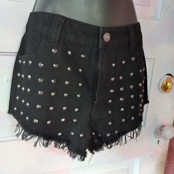 Killstar studded shorts! Like new, SMedium! - Picture 2 of 8